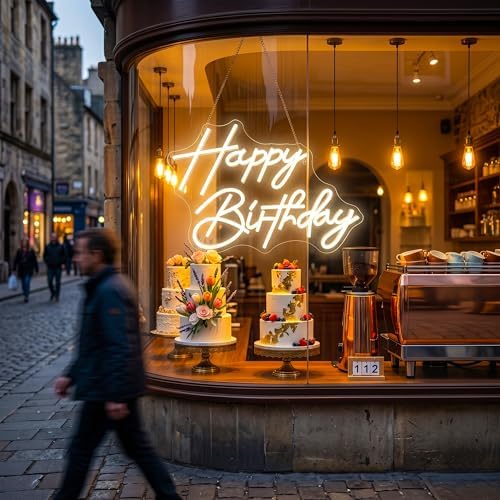 Neon Sign, Birthday Neon Signs for Wall Decor LED Signs Neon Light - Image 4