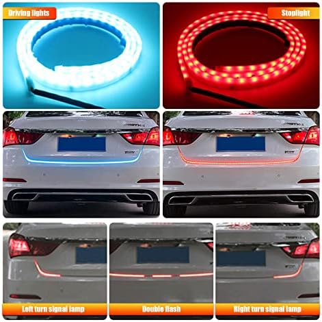 Jeseny Pack-1 Trunk LED Light Bar, Brake Turn Signals, Colorful Fluorescent Light, Universal for Car SUV Truck Trailers (47.2In #Multicolored) - Image 4