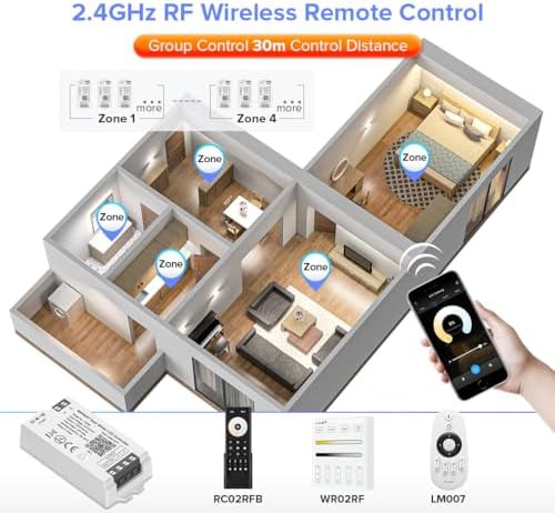 BTF-LIGHTING C02W WiFi Controller for 3pin SMD/COB CCT(+ CW WW) LED Strip - Image 3