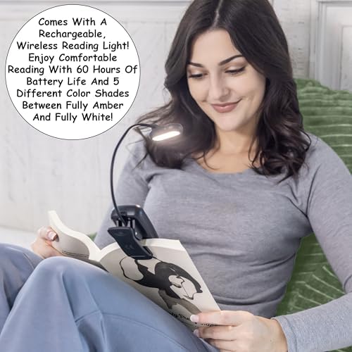 Homie Reading Pillow with Reading Light and Wrist Support, Has Arm Rests, and Back Support for Bed Rest, Lounging, Reading, Working on Laptop, Watching TV (Green) - Image 2