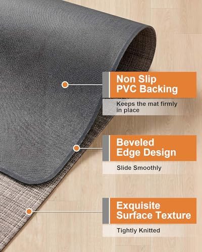 Carvapet 36x48 Office Chair Mat for Carpet Hardwood Floor Protector Rug | Non Slip Silent Chair Mat Perfect for Executive Office Desk or Computer Gaming Chair Cushion, Light Brown - Image 5