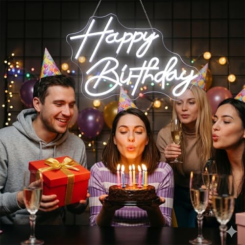 Neon Sign, Birthday Neon Signs for Wall Decor LED Signs Neon Light - Image 4