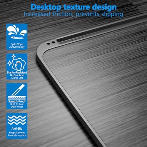 Potuopy Adjustable Lap Desk,Large Smooth Easy-Clean Wood Grain Desktop,Foldable Laptop Bed Tray Table with Storage Drawer,Portable Laptop Stand Fits 17" Laptop for Bed Couch Floor (Light Striped) - Image 4