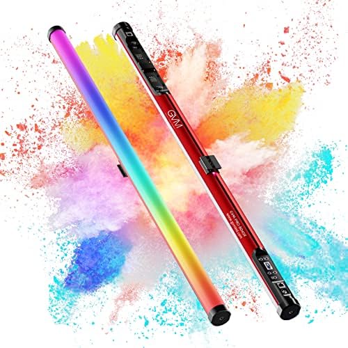 GVM RGB Tube Light Wand with 660 Lamp Beads, 48" Photography Lighting - 2700-10000K Light Bar with 12 Scene Effects, DMX/APP Bluetooth Mesh Networking by GVMGreatVideoMaker