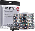BTF-LIGHTING WS2812B IC RGB LED Strip,UL Listed,Pure Gold Wires,DC5V 16.4FT 300LED 5050SMD,Individually Addressable,Flexible for DIY Chasing Full Color Project,IP67(No Adapter or Controller) by BTF-LIGHTING