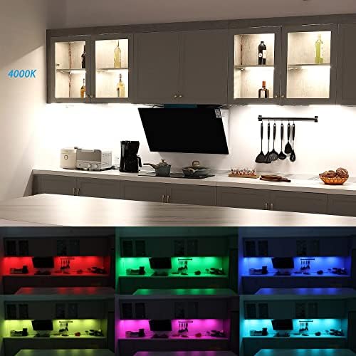 Litever Under Cabinet LED Light. RGBW. Color Change & Super Bright 4000K - Image 2