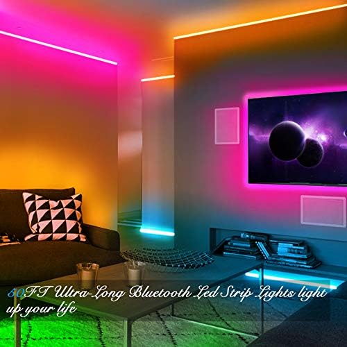 DAYBETTER LED Strip Lights 100ft RGB Lights Strip for Bedroom, Desk, Indoor Room Living Room Brithday Gifts Home Decor with Remote, 24V Power Supply - Image 4