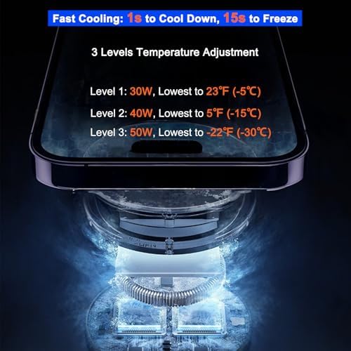 Phone Cooler for Gaming, Magnetic Cell Phone Cooler for iPhone Cooling - Image 3