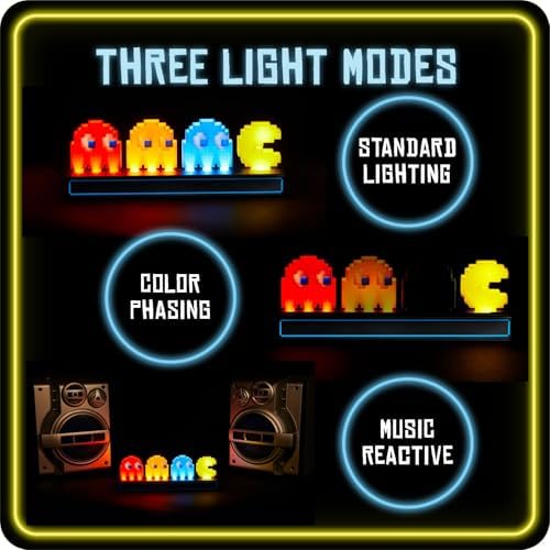 Pac Man and Ghosts Light, Pac Man Collectable Figure Lamp - Image 4