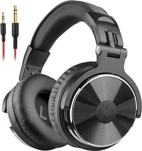 OneOdio Wired DJ Hi-Res Over-Ear Headphones for PC, Keyboard Guitar - Black by OneOdio