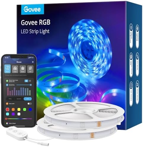 Govee RGB LED Strip Lights 32.8ft, Work with Alexa and Google Assistant by Unknown