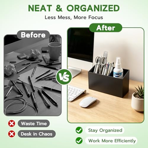 MR.MATE Magnetic Pen Holder,Black Magnetic Marker Cup for Fridge Whiteboard - Image 7