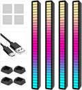 Soulpunk RGB Rechargeable Sound Control Light, Voice-Activated Pickup Music Rhythm Lights, Ambient Light, for Car, Gaming Room Decorations（4Pack） by SoulPunk