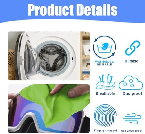 Microfiber Drawstring Bags, Multi-Size Soft Protective Pouches for Shoes, Ski Goggles, Sunglasses, Handbags & Camera Lenses - Image 6