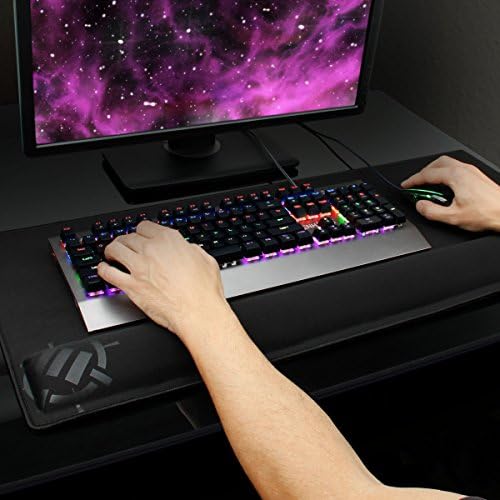 ENHANCE XXL Large Mouse Pad for Desk with 2XL Ergonomic Memory Foam Wrist Rest Support (31.5 x 13.78 x 1 inches) - Desk Pad with Anti-Fray Stitching & Soft Cushion Mat Surface, Designed in the U.S. - Image 2