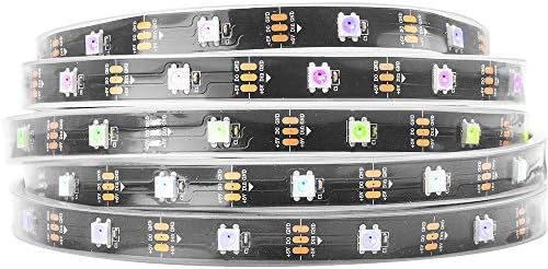 BTF-LIGHTING WS2812B IC RGB LED Strip,UL Listed,Pure Gold Wires,DC5V 16.4FT 150LED 5050SMD,Individually Addressable,Flexible for DIY Chasing Full Color Project,IP67(No Adapter or Controller) by BTF-LIGHTING