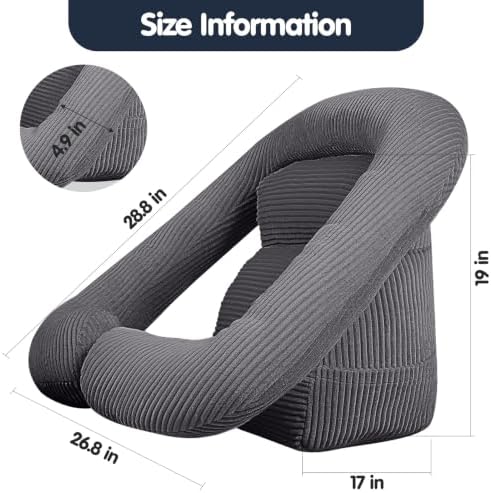 Reading Pillow for Bed Adult, 2-in-1 Back Rest Pillow for Sitting Up - Image 2