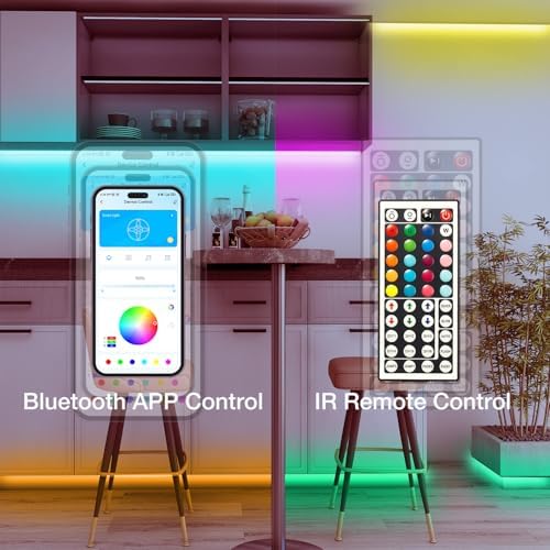 DAYBETTER Smart RGB Led Strip Lights, 100ft Led Lights for Bedroom with App Control, Multicolor Changing Led Light Strips Apply for Home Decor, Living Room, Kitchen, Home Party Decoration - Image 6