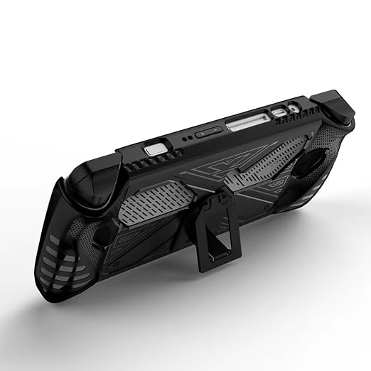 Protective Case with Stand for ROG Ally Game Console, Shockproof Cover with Bracket, Sweatproof Cover Protector for Asus ROG Ally Handhelds (White) - Image 4