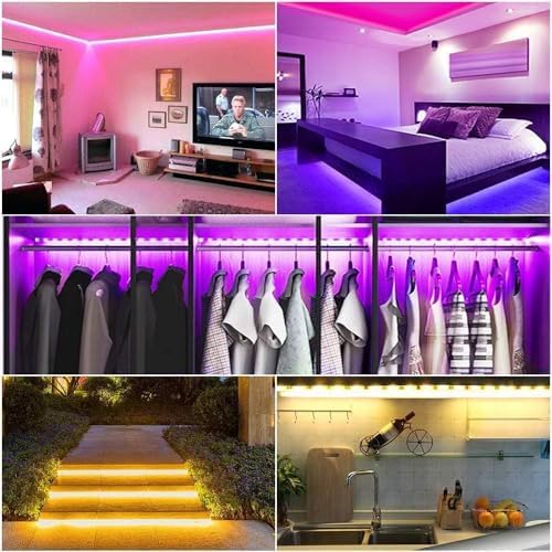 Lcutml 100FT Smart LED Strip Lights , RGB Strip Lights Sync to Music with 40 Key Remote Controller LED Lights for Bedroom, Christmas Lights decration (Multi-Colored, 100FT) - Image 5