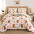 Pamnest Twin Comforter Set with Sheets, 5 Pieces Cute Highland Bedding by PAMNEST