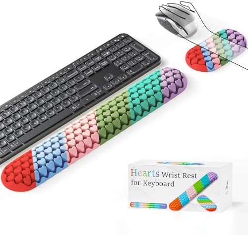 Keyboard Wrist Rest, Mecyfaty Wrist Rest for Computer Keyboard, Ergonomic Mouse Wrist Pad Made of Comfortable and Breathable Silicone, Computer Mouse for Desk Office Supplies by TheMecyfaty