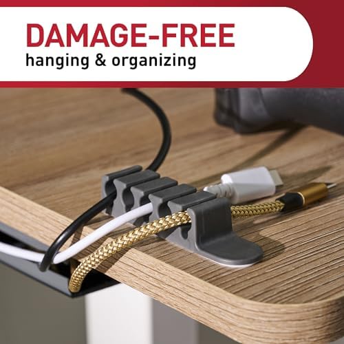 Command 5-Cord Clip Organizer, Black, 4 Clips, 8 Medium Strips - Image 5