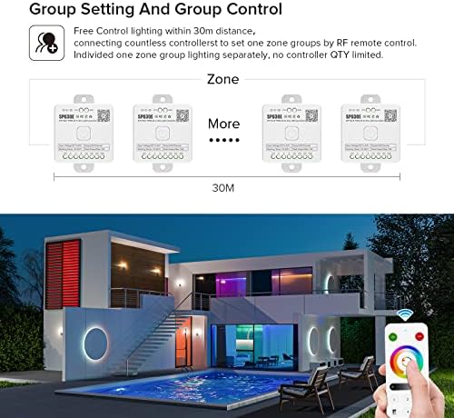 BTF-LIGHTING RB4 2.4G Wireless Touch RF Remote for PWM or SPI RGBCCT LED - Image 5