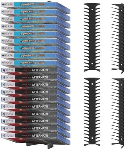 4 Pack Wall Mount DVD Storage Shelf for CD & Video Game Case, Holds 72 Disc by Wanyshapy