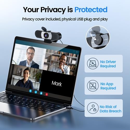 EMEET C960 1080P Webcam with Microphone, 2 Mics, 90° FOV, Computer Camera - Image 5