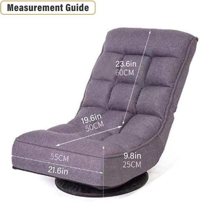 Swivel Reclining Folding Floor Gaming Chair Cover Printed Lazy Boy Chair Slipcover Lounge Folding Sofa Seat Covers for Teens and Adults, 09 - Image 7