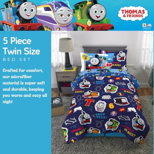 Franco Thomas & Friends Kids Bedding Super Soft Comforter and Sheet Set with Sham, 5 Piece Twin Size, (Officially Licensed Product) - Image 4