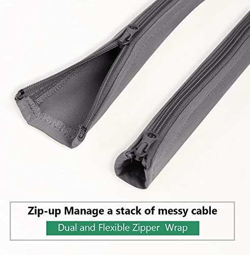 StangH Flexible Cable Management Sleeve kit, 39 Inches, 2 Pieces -Grey - Image 3