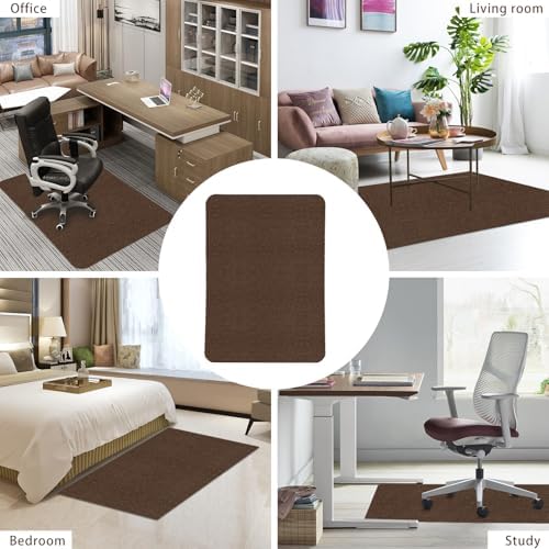 Sycoodeal Office Chair Mat for Hardwood Floor,Office Chair Mat for Tile Floor,Large Floor Protector Rug,Computer Gaming Mat,Easy to Clean,Anti-Slip,Coffee(48"x36") - Image 4