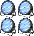 BETOPPER LED Par Lights 54 x 1.5W, RGB Stage Lights DMX DJ Lighting Sound Activated with Stand, Strobe Light & Wash Par Lighting DMX for Parties, Church, Wedding, Bars, 4 Pack by BetopperDirect