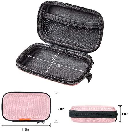 Pink Earbud Carrying Case, Lightweight Mini Universal Storage Pouch - Image 4