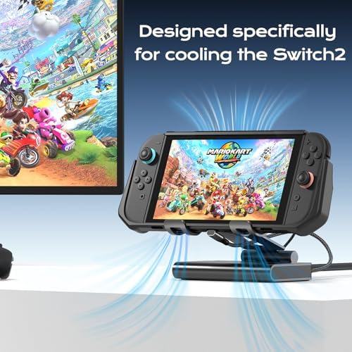 3 Speed Dual Magnetic Cooling Fan Steam Deck Docking Station for ROG Ally X - Image 3