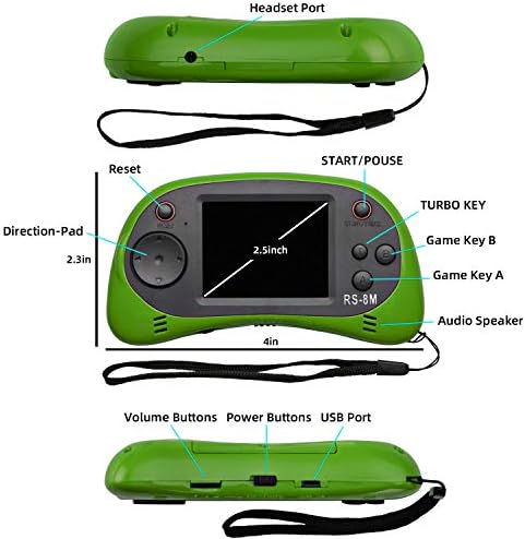 Kids Handheld Portable Video Game Player with 200 Games - 16 Bit 2.5 Inch Screen Mini Retro Electronic Machine for Boys Girls - Image 3