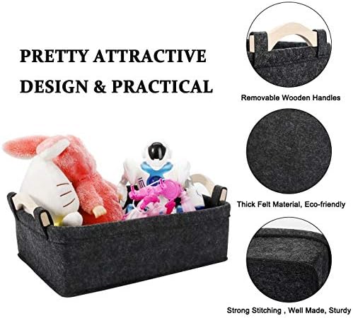 Collapsible Storage Baskets Bins Fabric Storage Basket Cube Organizer for Small Toys Keys Make Up Hair Cosmetic Drawer Home Decor Storage Basket Medium - Image 5