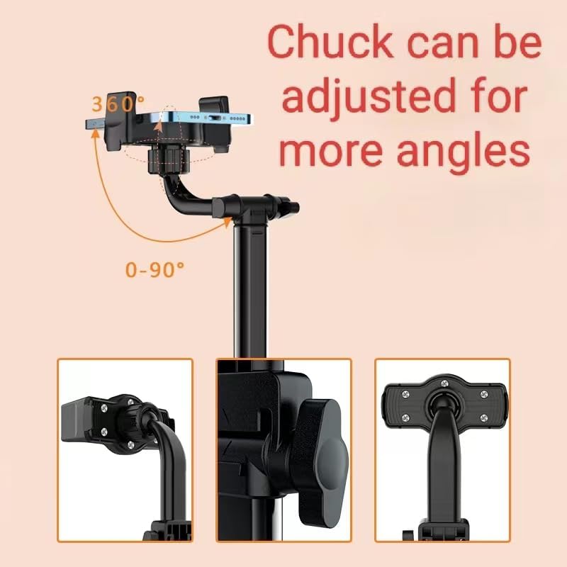 Cell Phone Stand with Phone Cooler, Height Adjustable Desktop Cell Phone Stand with Cooling Fan for Live Streaming, Compatible with All iPhone Android Phones - Image 4