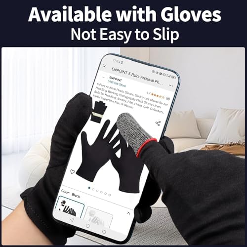 10 Pack Black Finger Sleeve for Gaming, Thumb Covers, Dedales Gamer Profesionales Thumb Sleeves Mobile Gaming Call of Duty Mobile PUBG Mobile Games Finger Covers, Mobile Gaming Accessories - Image 5