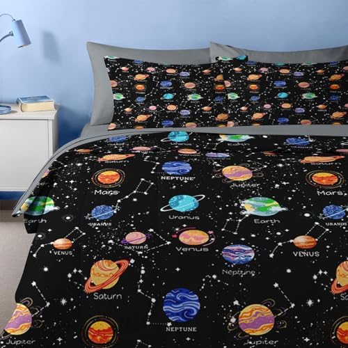 Nesker Full Comforter Set for Boys, 7 Pieces Galaxy Space Bedding for Kids - Image 5