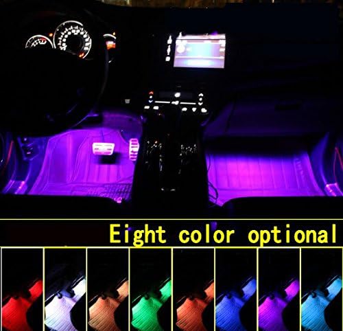 Car LED Strip Light,Uniwit 4 Pieces DC 12V 72 LED Multicolor Car Interior Music Light LED Underdash Lighting Kit with Sound Active Function and Wireless Remote Control Including Car Charger - Image 2