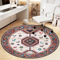 Office Chair Mat for Hardwood Floor, Vintage Computer Gaming Rolling Low Pile Carpet Floor Chair Mat, Anti-Slip Backing Round Desk Rug Floor Mat for Home by Heavyoff