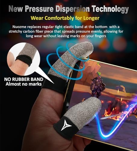 Pure Silver Fiber Professional Finger Sleeves Gloves for Mobile Gaming - Image 4