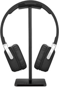 New Bee Headphone Stand Headset Holder Earphone Stand | Aluminum Supporting Bar Flexible Headrest ABS Solid Base for All Headphones Size (Black) by NewBee
