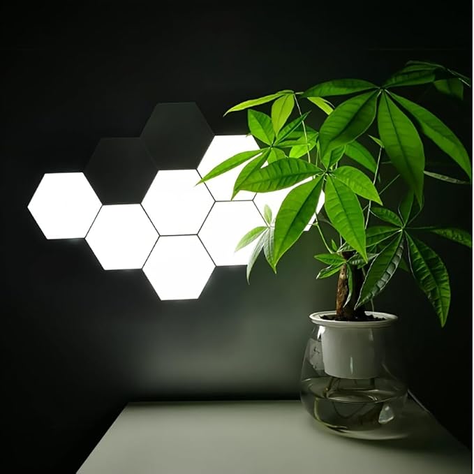 YXQUA Hexagon Wall Light Panels, Touch Control, White, 6 Pack - Image 4