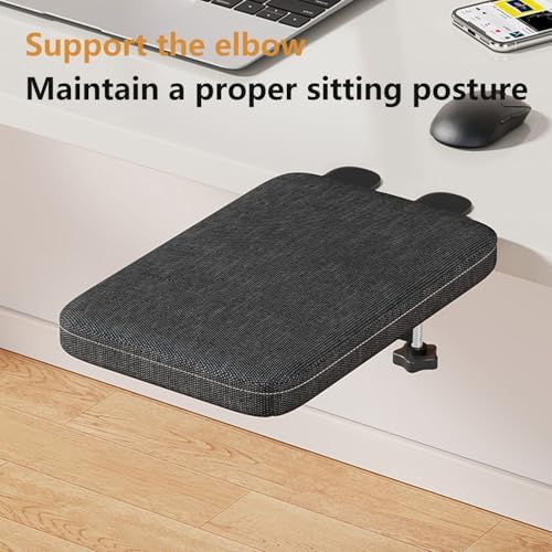 Office, Computer, Gaming arm Stand - Foldable, No Odor Ergonomic Armrest Bracket for (Black) - Image 2