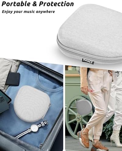 RAIACE Hard Travel Storage Case for Sony WH-CH720N Headphone, with Small Pocket for Cables and Accessories. - (Case Only) - Gray - Image 5