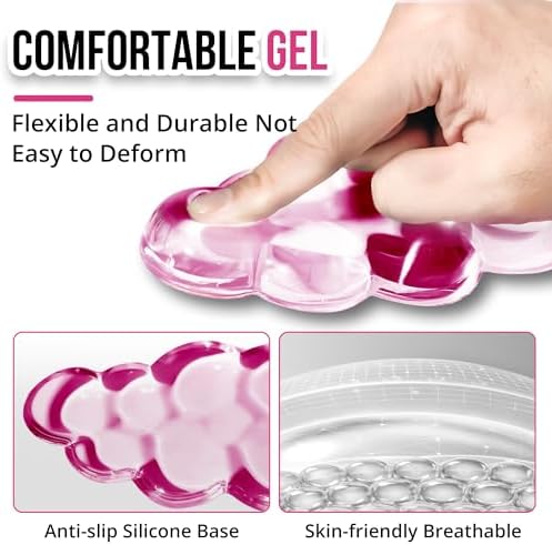 Cloud Wrist Rest Gel Set — Ergonomic Cloud Wrist Rest Keyboard and Mouse, Non-Slip Desk Accessories for Office and Home（Pink） - Image 3